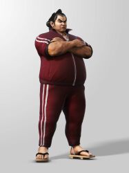  1boy fat fat_man ganryu highres namco sandals solo tekken tekken_blood_vengeance 