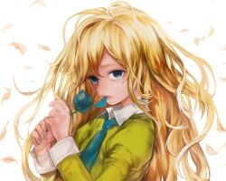  blonde_hair flowers ib long_hair mary_(ib) rose tcb tears 