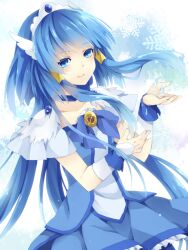  aoki_reika blue_eyes blue_hair blue_skirt blue_theme choker commentary_request cure_beauty female hair_tubes head_wings ice long_hair magical_girl precure shiraume_(hakubaian) sidelocks skirt smile smile_precure solo tiara wings wrist_cuffs 