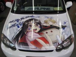  banpai car glasses motor_vehicle noble_scarlet oh_my_goddess! robot skuld takbai v vehicle 