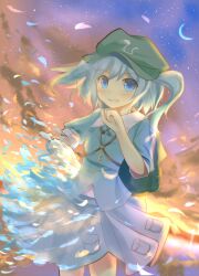  backpack bag bunchou_(bunchou3103) commentary_request female hat kawashiro_nitori key solo touhou two_side_up 