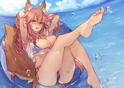  animal_ears bikini fate/grand_order swimsuits tail tamamo_no_mae yok01 