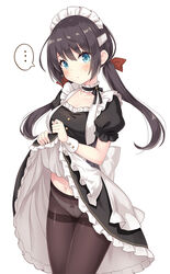  ... apron aqua_eyes azur_lane black_dress black_pantyhose black_ribbon blush breasts closed_mouth clothes_lift collarbone commentary_request cowboy_shot crotch_seam dress dress_lift female frilled_apron frilled_sleeves frills glasgow_(azur_lane) hair_ribbon highres large_breasts lifting_own_clothes long_hair looking_at_viewer low_twintails maid maid_headdress neck_garter neck_ribbon panties panties_under_pantyhose pantyhose puffy_short_sleeves puffy_sleeves red_ribbon ribbon short_sleeves sidelocks simple_background solo speech_bubble spoken_ellipsis thighband_pantyhose twintails underwear white_apron white_background white_panties wrist_cuffs yamasan 