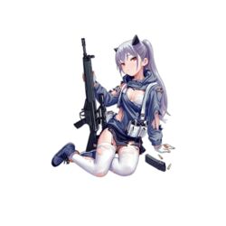  arm_support assault_rifle blush boots bra breasts bullet cartridge closed_mouth colored_shoe_soles cross-laced_footwear damaged defeat female fkey full_body garter_straps girls&#039;_frontline gloves grey_hair gun h&amp;k_hk33 hk33_(girls&#039;_frontline) holding holding_gun holding_weapon jacket long_hair long_sleeves looking_at_viewer magazine_(weapon) official_art ponytail red_eyes rifle sitting small_breasts solo thighhighs torn_clothes torn_thighhighs transparent_background underwear weapon white_bra white_gloves white_thighhighs yokozuwari 