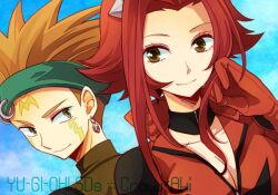  crow_hogan izayoi_aki orange_hair red_hair yu-gi-oh! yuu-gi-ou_5d&#039;s 