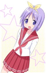  bad_id bad_pixiv_id blue_eyes female hiiragi_tsukasa isou_nagi lucky_star neckerchief photoshop_(medium) purple_hair red_neckerchief ryouou_school_uniform school_uniform serafuku short_hair 