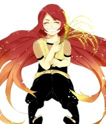  artist_request closed_eyes female naruto naruto_shippuuden red_hair smile uzumaki_kushina 