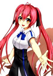  bow bowtie female long_hair mitsuka_souji mituka_sora ncec-ninja orange_eyes ore_twintail_ni_narimasu red_hair rule_63 school_uniform solo twintails very_long_hair 