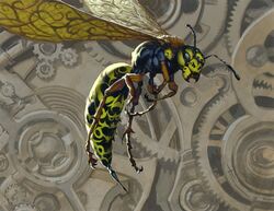  antennae_(anatomy) arthropod christopher_moeller feral flying gear hasbro horn insects magic:_the_gathering official_art solo stinger wizards_of_the_coast 