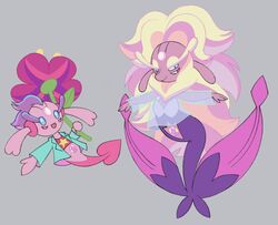  2019 4_eyes alternate_species cartoon_network clothing crossover cutie_mark digital_media_(artwork) dress_shirt duo floette florges gem gem_(species) gem_fusion generation_6_pokemon hair hasbro hi_res itoruna long_hair looking_aside looking_at_viewer multi_eye my_little_pony nintendo open_mouth pokemon pokemon_(species) rainbow_quartz_(gem_species) rainbow_quartz_(steven_universe) rainbow_quartz_2.0_(steven_universe) red_flower_floette shirt steven_universe t-shirt topwear translucent white_flower_florges 