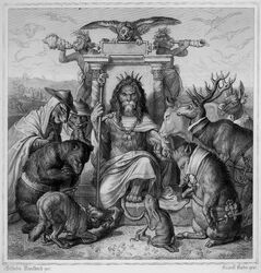  1846 19th_century ambiguous_gender ancient_art anthro artist_name asinus avian background_character baldwin barefoot bear belt bird bovid bovine bowing bruin_(reynard_cycle) canid canine canis chair claws clothed clothing cloven_hooves crown dark_body dark_fur dark_hair detailed_background digitigrade donkey elephant elephantid equid equine feet felid foot_fetish foot_lick foot_play fully_clothed fur furniture group hand_lick haplorhine hare headgear holding_object hooves horse jewelry king king_noble kneeling kyward lagomorph large_group leporid licking lion looking_at_viewer looking_down looking_up male mammal melee_weapon monkey monochrome mostly_nude necklace nude open_mouth outside owl pantherine pawpads paws plantigrade primate proboscidean public_domain rapier reptile royalty scabbard scalie scepter seashell semi-anthro shell sky snake striped_body striped_fur stripes suid suina sus_(pig) sword tail tail_between_legs text throne tiger toe_claws tongue tongue_out traditional_media_(artwork) unguligrade weapon white_clothing wild_boar wilhelm_von_kaulbach wolf ysengrin 