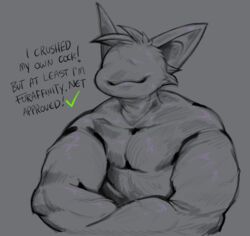  anthro big_ears blind disability eyeless furaffinity generation_1_pokemon hair male muscular nintendo o-ishi pecs pokemon pokemon_(species) pose simple_background smile solo text upload_policy_2.7 zazu_(o-ishi) zubat 