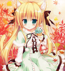  ame_nochi_yuki ame_to_yuki animal_ears dress nekomimi 