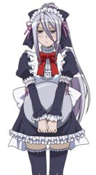  dress felli_loss koukaku_no_regios maid thighhighs transparent_png vector_trace 