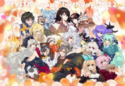  &gt;_&lt; 2022 6+boys 6+girls ^_^ animal_ear_fluff animal_ears backless_dress backless_outfit balloon barefoot black_dress black_hair black_hoodie black_kimono blue_eyes blush breasts brown_eyes brown_hair brown_hoodie brown_sweater cake cheek_pull closed_eyes collarbone collared_shirt commentary crown dragon dress earrings elira_pendora ember_(selen_tatsuki) english_commentary enna_alouette ethyria everyone eyeshadow feline finana_ryugu fins flower food fox_girl gift green_hair grey_hair hair_behind_ear hair_flower hair_ornament happy_birthday head_fins head_tilt head_wings heterochromia highres holding holding_food holding_gift holding_mirror hood hoodie ike_eveland ike_eveland_(1st_costume) japanese_clothes jewelry kimono large_breasts lazulight long_hair luca_kaneshiro luca_kaneshiro_(1st_costume) lucie_(millie_parfait) luxiem makeup maxeggq medium_breasts medium_hair millie_parfait mirror multicolored_hair multiple_boys multiple_girls muzzle mysta_rias nijisanji nijisanji_en nina_kosaka obsydia_(nijisanji) off_shoulder oliver_evans oliver_evans_(1st_costume) one_eye_covered orange_hair orange_shirt petra_gurin petra_gurin_(1st_costume) pie pikl_(elira_pendora) pink_hair pointy_ears pomu_rainpuff pomu_rainpuff_(1st_costume) ponytail poppi_(reimu_endou) purple_eyes purple_hair red_eyes red_eyeshadow red_hair red_panda reflection reimu_endou reimu_endou_(1st_costume) rosemi_lovelock sailor_collar selen_tatsuki selen_tatsuki_(1st_costume) shirt short_hair short_sidetail shu_yamino smile streaked_hair sunglasses sweater twitter_username two-tone_hoodie v v-shaped_eyebrows very_long_hair virtual_youtuber vox_akuma white_hoodie wings yellow_eyes 