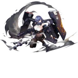  baggy_clothes bangs black_footwear black_legwear blue_eyes blue_hair boots braid breasts dp-12_(girls_frontline) drone exoskeleton female floating_hair girls_frontline gun hair_over_shoulder hairband high_heel_boots high_heels holding holding_gun holding_weapon jacket large_breasts long_hair looking_afar looking_to_the_side multicolored_hair official_art one_knee pandea_work pantyhose pump_action purple_jacket shield shotgun sidelocks single_braid skindentation skirt sleeveless smoke solo squatting standard_manufacturing_dp-12 thigh_strap thighhighs torn_clothes transparent_background turtleneck weapon white_hairband wind 