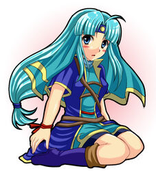  aqua_hair bad_id bad_pixiv_id blue_eyes blush female genderswap_(mtf) golden_sun gomabee long_hair open_mouth piers_(golden_sun) rule_63 solo 