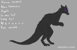  black_body black_fur claws conditional_dnp digital_drawing_(artwork) digital_media_(artwork) dragon fur furred_dragon furred_scalie hi_res male mammal mythological_creature mythological_scalie mythology purple_eyes scalie solo tail teeth wolftacos 