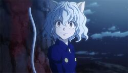  animated animated cat_ears female hunter_x_hunter nefelpitou neferpitou silver_hair 