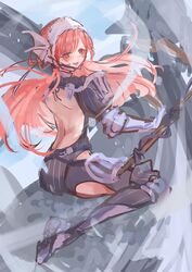  2girls absurdres aburif4 ass axe back backless_outfit battle_axe cherche_(fire_emblem) fire_emblem fire_emblem_awakening highres long_hair minerva_(fire_emblem_awakening) multiple_girls pink_eyes pink_hair thighs weapon white_headdress 