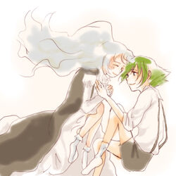  1boy couple female iron_maiden_jeanne lyserg_diethel shaman_king 