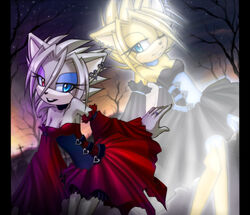  ann-jey anthro black_bars blue_eyes clothing dress duo ear_piercing eulipotyphlan fan_character female ghost gitz_the_hedgehog heart_symbol hedgehog mammal piercing pillarbox red_eyes sega sonic_the_hedgehog_(series) spirit 