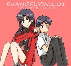  1boy black_hair evangelion:_1.0_you_are_(not)_alone female ikari_shinji jacket katsuragi_misato neon_genesis_evangelion rebuild_of_evangelion 