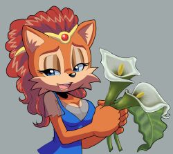  alicia_acorn anthro archie_comics breasts chipmunk cleavage clothed clothing female flower fuckwolfamy ground_squirrel mammal mature_female plant rodent sciurid sega solo sonic_the_hedgehog_(archie) sonic_the_hedgehog_(comics) sonic_the_hedgehog_(series) 