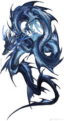  2022 absurd_res ambiguous_gender antlers artist_name asian_mythology blue_body blue_scales claws countershade_torso countershading dated dragon east_asian_mythology eastern_dragon feral fin hi_res horn long_body marine mythological_creature mythological_scalie mythology nightcrow scales scalie simple_background solo weibo weibo_logo white_background 