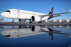  2021 airbus airbus_a320 aircraft airplane airplane_wing airport bad_id bad_pixiv_id chromatic_aberration highres jet_bridge landing_gear no_humans original reflection senjouhara_nira turbine vehicle_focus 