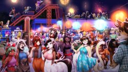  abluedeer absolutely_everyone amusement_ride apple black_body black_fur black_hair blackpaw blue_body blue_fur blue_hair breasts brown_body brown_fur brown_hair camera candy candy_apple canid canid_taur canine canine_taur chakamil chakat chakat_avacado chakat_blackspots chakat_blacktail chakat_midsnow chakat_moonshadow chakat_snowrose chakat_starpelt chakat_swiftwind cleavage clothed clothing cotton_candy dessert digital_media_(artwork) dipstick_ears dress ear_markings equid equid_taur equine equine_taur eyewear felid felid_taur female fish_(thecatnamedfish) food fox fox_taur fruit fur glasses goldfur green_hair group hair herm_(lore) hi_res horse horse_taur ice_cream ice_cream_cone large_group male mammal mammal_taur multi_tail multicolored_ears navel night open_clothing open_topwear open_vest orange_body orange_fur plant purple_hair roller_coaster shaded shirt shorttail tail tank_top taur thriceborn tongue tongue_out topwear vest white_body white_fur white_hair 