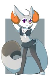  aleph alpha_channel anthro braixen canid canine clothing digital_media_(artwork) fan_character female flat_chested fur generation_6_pokemon hi_res kitsunekotaro mammal nintendo pokemon pokemon_(species) simple_background solo topwear 