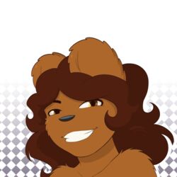  1:1 animated anthro bear brown_body brown_fur brown_hair evon evon_allure evonallure female fur hair mammal nude short_playtime smile solo yellow_eyes 