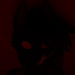  black_and_red canid canid_demon canine demon distant_owl female hair headshot_portrait hellhound helluva_boss humanoid looking_at_viewer loona_(helluva_boss) mammal monochrome mythological_canine mythological_creature mythology portrait simple_background solo 