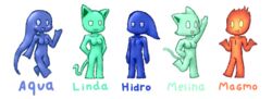  alpha_channel anthro aqua_(nekuzx) blue_eyes blue_hair blush breasts brother_(lore) brother_and_sister_(lore) chibi domestic_cat elemental_creature elemental_humanoid english_text featureless_breasts featureless_crotch felid feline felis female fire fire_creature fire_humanoid frown fur gesture green_body green_fur group hair half-closed_eyes hands_on_hips happy hi_res hidro_(nekuzx) humanoid linda_(nekuzx) lineup long_hair looking_at_viewer magmo_(nekuzx) male mammal melina_(nekuzx) narrowed_eyes nekuzx no_pupils nude open_mouth open_smile pecs sibling_(lore) sister_(lore) sisters_(lore) smile standing text water water_creature water_humanoid waving white_eyes yellow_eyes 