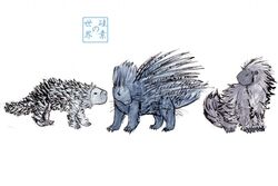  2012 4_toes ambiguous_gender beady_eyes black_body black_eyes black_fur black_tail brazilian_porcupine claws coendou common_porcupine crested_porcupine edge-chan feet feral fluffy fluffy_tail frown full-length_portrait fur graphite_(artwork) grey_body grey_fur grey_tail group japanese_text looking_aside looking_away mammal marker_(artwork) mixed_media new_world_porcupine old_world_porcupine pen_(artwork) pencil_(artwork) porcupine portrait quadruped rodent simple_background snout spines standing tail text toe_claws toes traditional_media_(artwork) whiskers white_background white_claws 