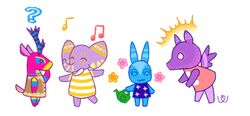  :3 ambiguous_gender animal_crossing anthro anthrofied antlers big_ears biped blue_body blue_fur blue_stripes bottomless bunnycomb closed_eyes clothed clothing countershade_face countershade_torso countershading crossover deer digital_media_(artwork) doenut ears_back elephanilla emanata facial_markings feathered_wings feathers featureless_arms featureless_feet featureless_legs featureless_limbs feet flower flying_pig front_view full-length_portrait fur group happy head_markings horn lagomorph long_ears mammal markings multicolored_body multicolored_fur musical_note muzzle_(marking) nintendo no_pupils on_one_leg pigxie pink_body pink_fur pink_stripes pivoted_ears plant portrait proboscidean purple_body purple_fur purple_stripes purple_wings question_mark rareware shirt shocked short_tail side_view simple_background snout snout_markings standing striped_wings stripes suina tail topwear trunk tusks viva_pinata watering_can white_background white_eyes whymsy wide_eyed wings yellow_body yellow_countershading yellow_fur yellow_stripes 