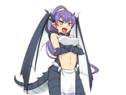  :d aged_up arms_under_breasts bandeau blush bmp-to-png_conversion breasts claws cowboy_shot crossed_arms crossed_bangs dragon_claw dragon_tail dragon_wings fangs female game_cg hair_between_eyes horns jingai_modoki large_breasts long_hair looking_at_viewer mon-musu_quest! monster_girl navel non-web_source open_mouth papi_(mon-musu_quest!) pointy_ears ponytail purple_hair scales simple_background slit_pupils smile solo spoilers stomach tail thick_eyebrows tongue tongue_out transparent_background v-shaped_eyebrows v-shaped_eyes very_long_hair white_bandeau white_loincloth wings yellow_eyes 