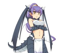  :&lt; :d aged_up arms_under_breasts bandeau blush bmp-to-png_conversion breasts claws closed_mouth cowboy_shot crossed_arms crossed_bangs dragon_claw dragon_tail dragon_wings female game_cg hair_between_eyes horns jingai_modoki large_breasts light_blush long_hair looking_at_viewer mon-musu_quest! monster_girl navel non-web_source papi_(mon-musu_quest!) pointy_ears ponytail purple_hair scales simple_background slit_pupils smile solo spoilers stomach tail thick_eyebrows transparent_background v-shaped_eyebrows very_long_hair white_bandeau white_loincloth wings yellow_eyes 