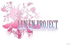  1other barefoot closed_eyes final_fantasy floral_background flower highres len&#039;en lenk64 logo_parody other_focus parody reactivate_majestical_imperial shion_(len&#039;en) short_hair solo style_parody title_parody white_background 