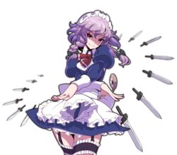  absurdres date_naoto female highres izayoi_sakuya solo touhou transparent_png 