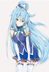  aqua_(kono_subarashii_sekai_ni_shukufuku_wo!) kono_subarashii_sekai_ni_shukufuku_wo! silver_(chenwen) tagme thighhighs 