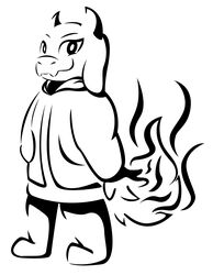  alternate_universe altertale anthro bluesberry boss_monster_(undertale) bovid caprine clothing fire hi_res hoodie horn mammal monochrome simple_background solo topwear toriel toriel_(altertale) undertale undertale_(series) 