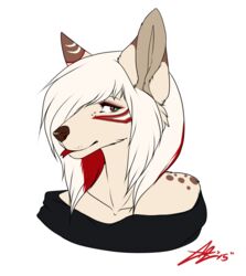  alpha_channel anthro canid canine dotsfa female forked_tongue hair half-closed_eyes looking_at_viewer mammal narrowed_eyes simple_background solo tongue tongue_out transparent_background white_hair 