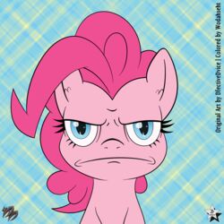  1:1 2015 absurd_res blue_eyes dfectivedvice earth_pony equid equine female friendship_is_magic fur hair hasbro hi_res horse looking_at_viewer mammal my_little_pony pink_body pink_fur pink_hair pinkie_pie_(mlp) pony solo wodahseht 