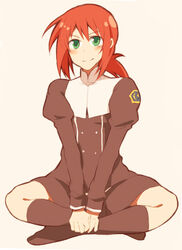  ariel_albus black_socks commentary_request female green_eyes hikuushi_series image_sample md5_mismatch pixiv_sample red_hair resolution_mismatch sanada_haiji smile socks solo source_larger toaru_hikuushi_e_no_koiuta 