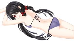  :d ass back bikini black_hair blue_bikini blush breast_press breasts butt_crack cowboy_shot date_a_live date_a_live:_arusu_install dutch_angle extraction female frills from_above from_behind hair_over_one_eye hair_over_shoulder hair_ribbon happy holding_own_arm legs_together long_hair looking_at_viewer looking_back low_twintails lying medium_breasts mg_renders official_art on_stomach one_eye_closed open_mouth red_eyes ribbon side-tie_bikini_bottom sideboob smile solo string_bikini swimsuit thighs tokisaki_kurumi transparent_background tsunako twintails 