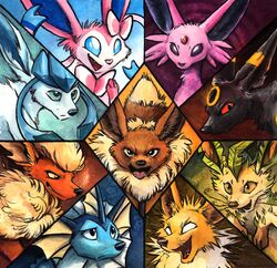  2017 4_fingers :d abstract_background ambiguous_gender black_body black_border black_eyes black_fur black_lips black_nose blue_body blue_eyes blue_fur blue_nose blue_skin border brown_background brown_body brown_fur canid canine dipstick_tail ears_back eevee eeveelution electricity elemental_creature empty_eyes espeon evolutionary_family fangs felid feral fingers flareon flora_fauna frill_(anatomy) front_view frown fur generation_1_pokemon generation_2_pokemon generation_4_pokemon generation_6_pokemon glaceon glowing glowing_markings grass green_body green_fur grin group head_tuft headshot_portrait hi_res inner_ear_fluff jolteon kenket leaf leafeon leg_markings lightning lips long_ears long_mouth looking_at_viewer looking_back looking_down looking_up mammal marine markings membrane_(anatomy) membranous_frill multicolored_tail multiple_scenes neck_tuft nintendo no_pupils no_sclera open_mouth orange_background painting_(artwork) paws pink_body pink_fur pink_nose pink_tongue pivoted_ears plant pokemon pokemon_(species) portrait pupils purple_background purple_body purple_eyes purple_fur red_body red_eyes red_fur red_tongue ribbons shadow side_view simple_background slit_pupils smile snout socks_(marking) sylveon tail tail_markings teal_eyes teeth tongue traditional_media_(artwork) tuft umbreon vaporeon whiskers white_body white_eyes white_fur white_membrane white_tail_tip yellow_body yellow_eyes yellow_fur yellow_markings yellow_membrane 