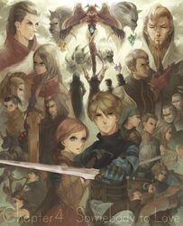  6+boys 6+girls adramelech_(fft) ahoge alma_beoulve arithmetician_(fft) armor bard_(fft) bard_(final_fantasy) belt beowulf_cadmus blonde_hair brother_and_sister cape cidolfus_orlandeau cloud_strife commentary_request construct_8 dancer_(fft) dancer_(final_fantasy) delita_heiral dycedarg_beoulve english_text final_fantasy final_fantasy_tactics gloves hashmal_(final_fantasy) head_wings hood isilud_tengille knight long_hair meliadoul_tengille mime_(fft) multiple_boys multiple_girls orran_durai ovelia_atkascha pr_(puru) ramza_beoulve reis_duelar short_hair siblings sword ultima_(fft) valmafra_lenande weapon white_hair wings zalbaag_beoulve zalera zodiac 