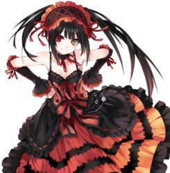  artist_request bare_shoulders black_hair check_artist clock_eyes date_a_live dress extraction female hairband heterochromia lolita_fashion lolita_hairband long_hair looking_at_viewer mg_renders red_eyes smile solo symbol-shaped_pupils tokisaki_kurumi transparent_background yellow_eyes 